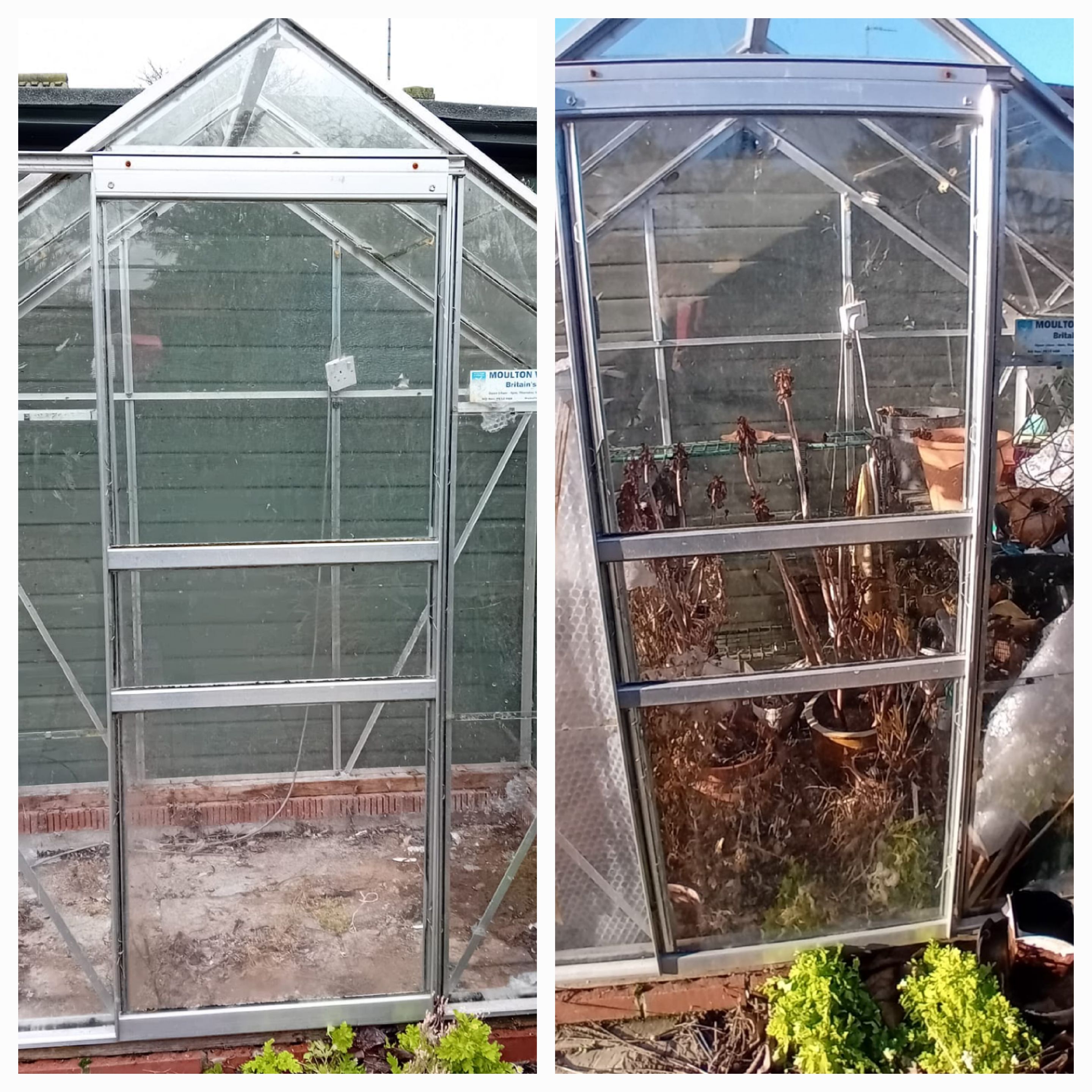 Greenhouse Restoration - Before and After